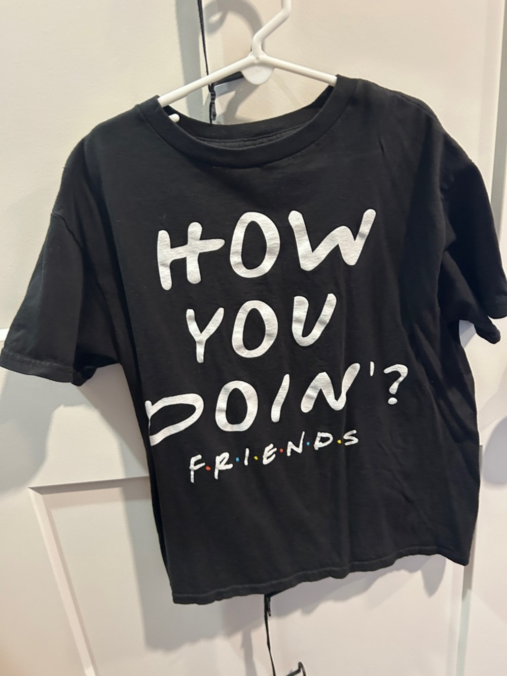 FRIENDS Black Kids Graphic Tee with White Text